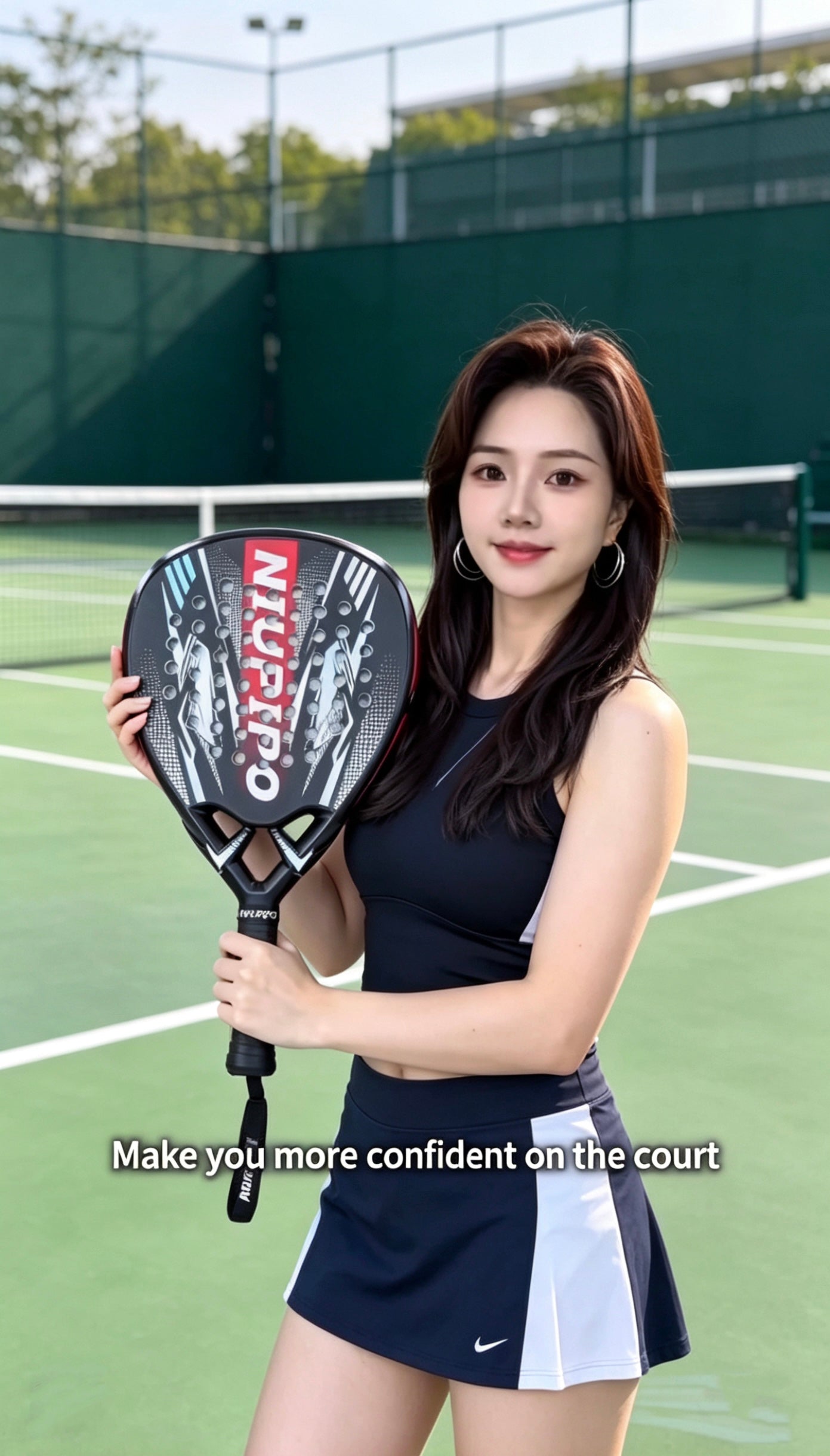 OEM PADEL / Nupipo padel racket 18K carbon fiber diamond shape /Customized padel for new brand Premum padel  3K/12K/18K Padel Rackets