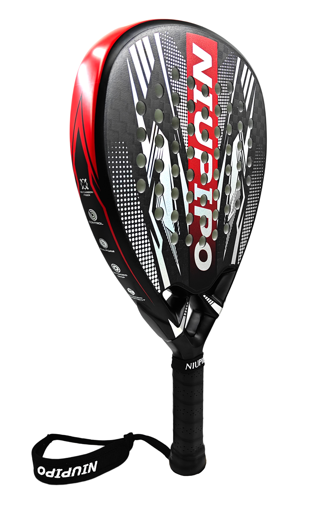 OEM PADEL / Nupipo padel racket 18K carbon fiber diamond shape /Customized padel for new brand Premum padel  3K/12K/18K Padel Rackets