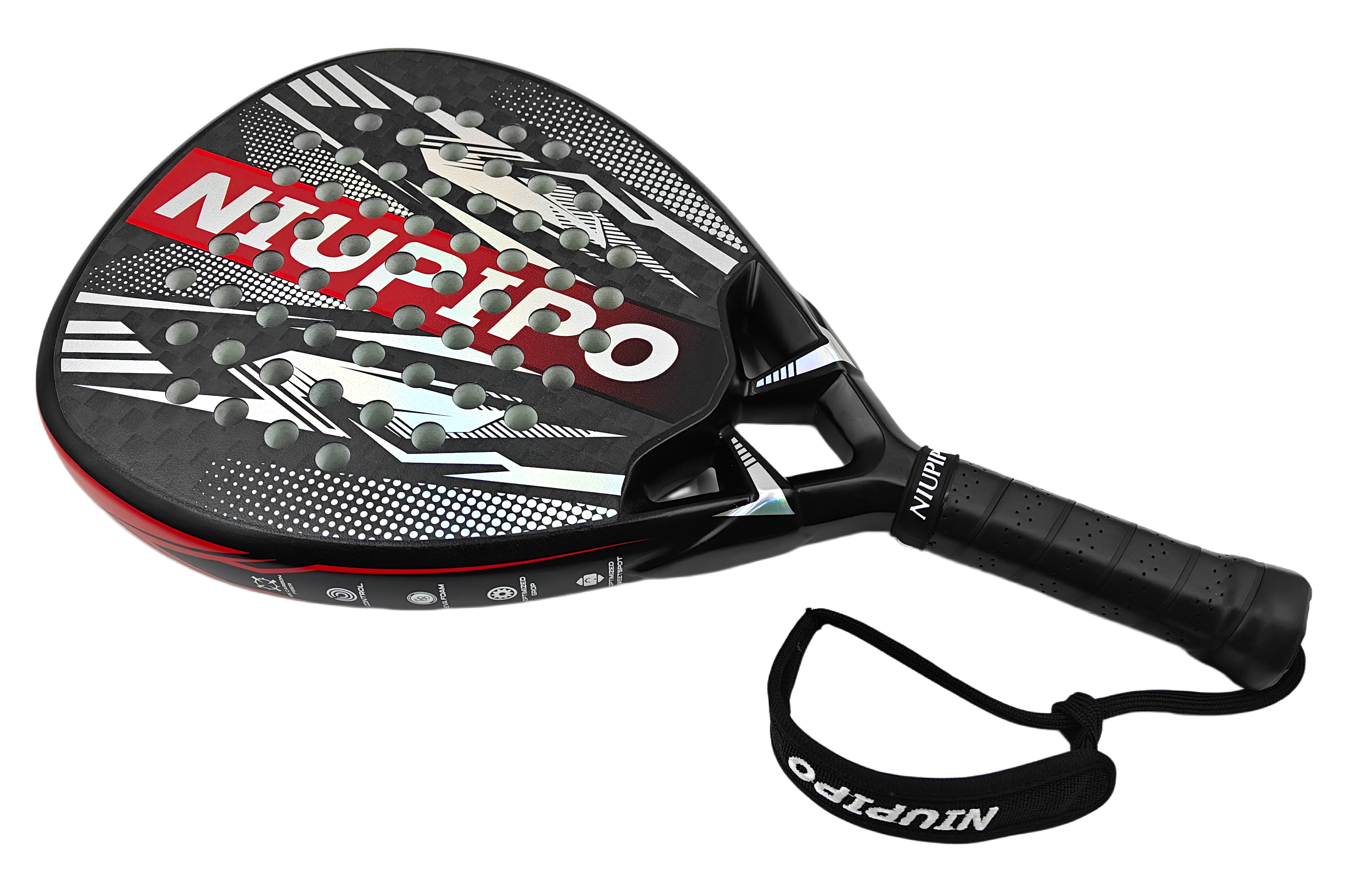 OEM PADEL / Nupipo padel racket 18K carbon fiber diamond shape /Customized padel for new brand Premum padel  3K/12K/18K Padel Rackets
