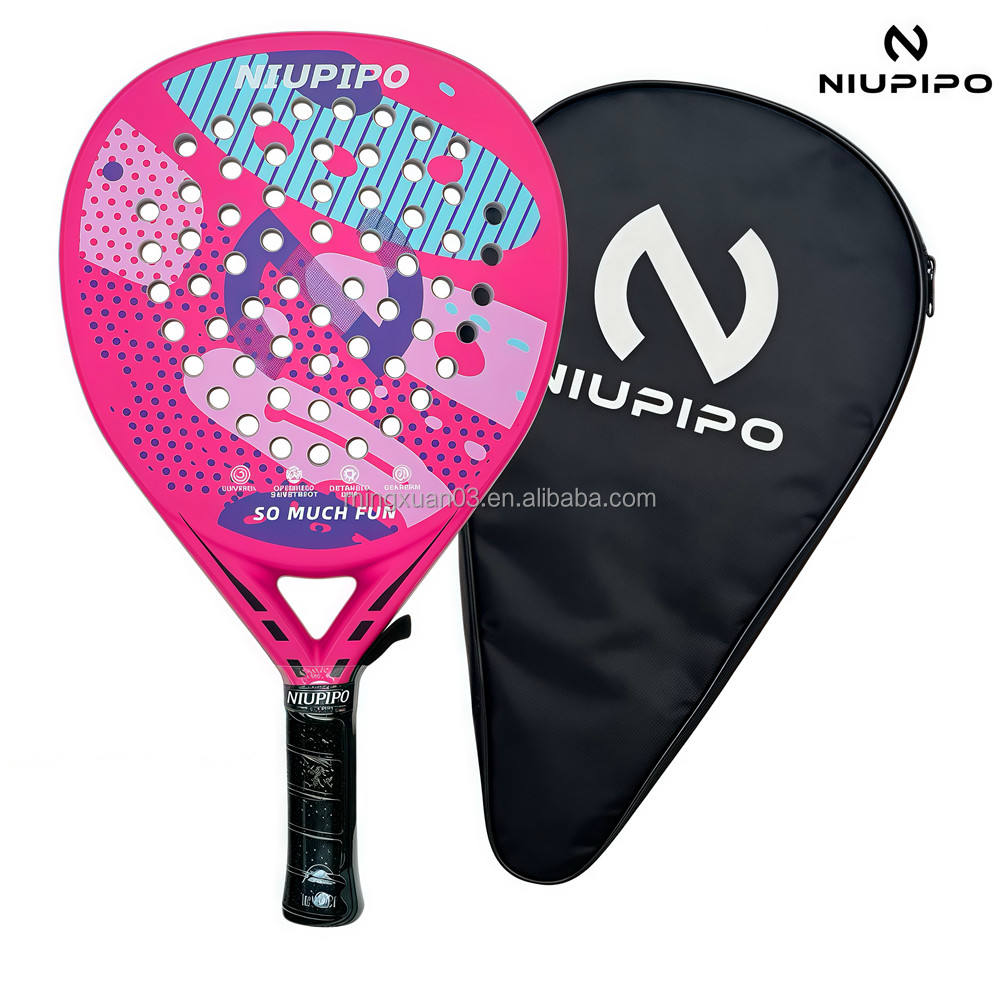 Best-Selling Round Padel Racket  Full Carbon Fiber Surface for Power & Control, OEM/ODM Factory Available, Same-day Shipping, Bulk Discounts. High-end Carbon Fiber 3K/12K/18K Padel Rackets