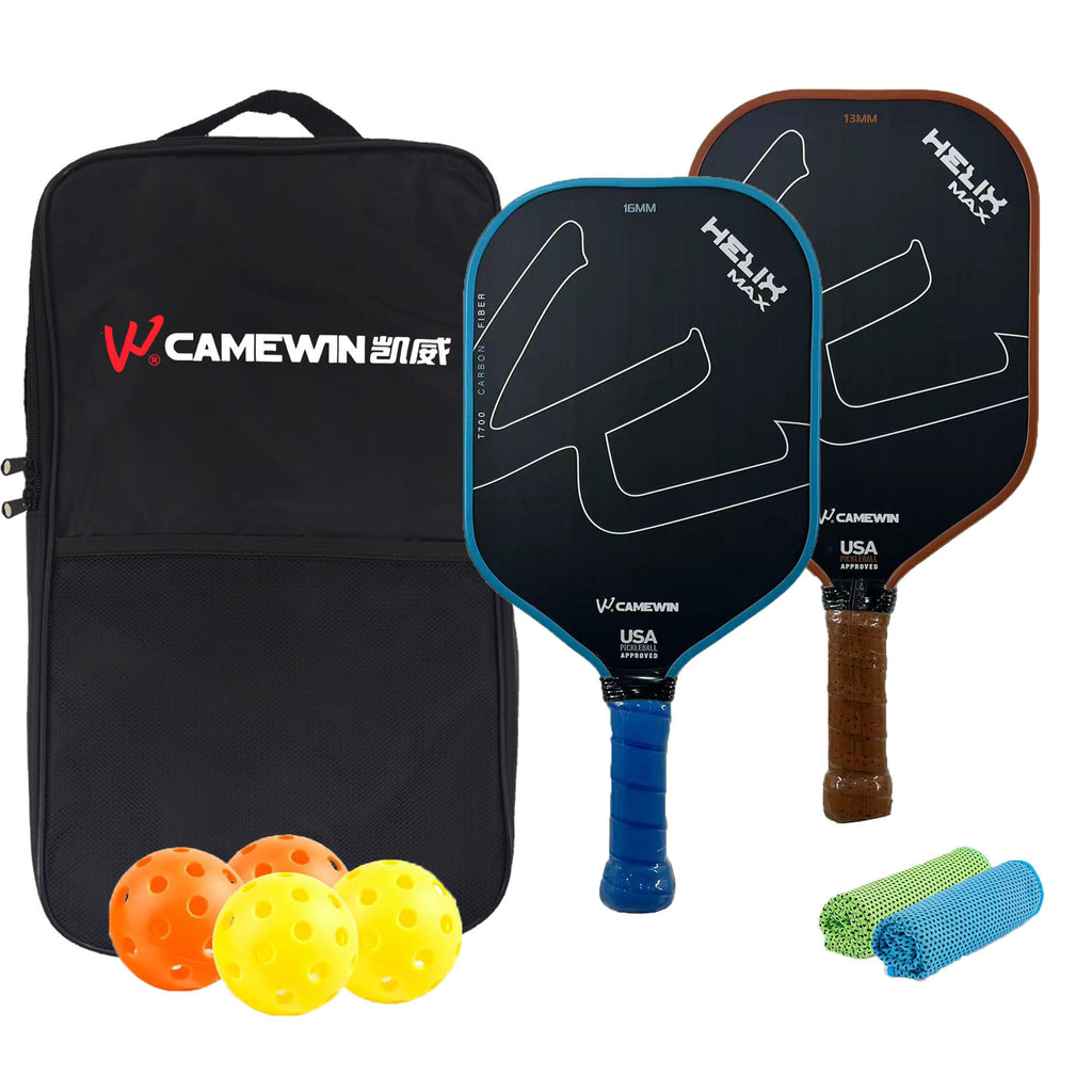 T700 Pickleball Paddle Set Fiberglass USAPA Approved Honeycomb Core Black Pickleball Paddles Set
