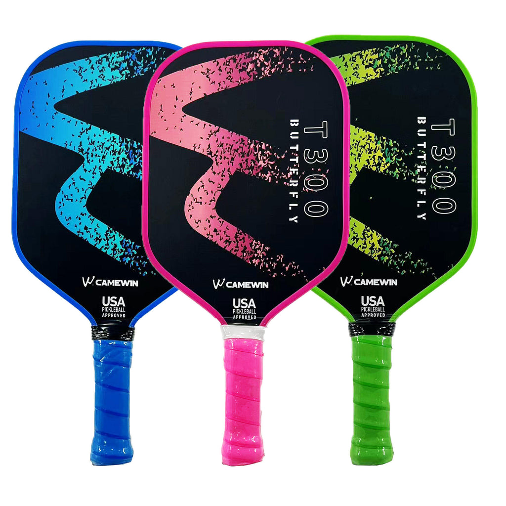 Factory Pickleball Paddle Set Fiberglass USAPA Approved Honeycomb Core Black Pickleball Paddles Set with 2 rackets 4 balls 1 bag
