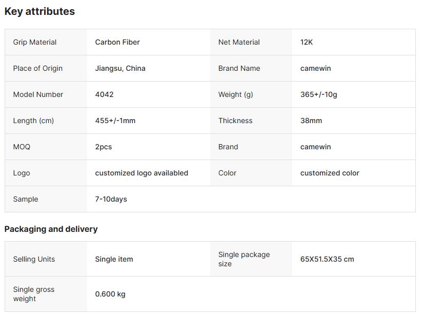 CAMEWIN 12K carbon fiber Padel racket t EVA elastic memory foam core Lightweight tennis racket Carbon fiber padel racket