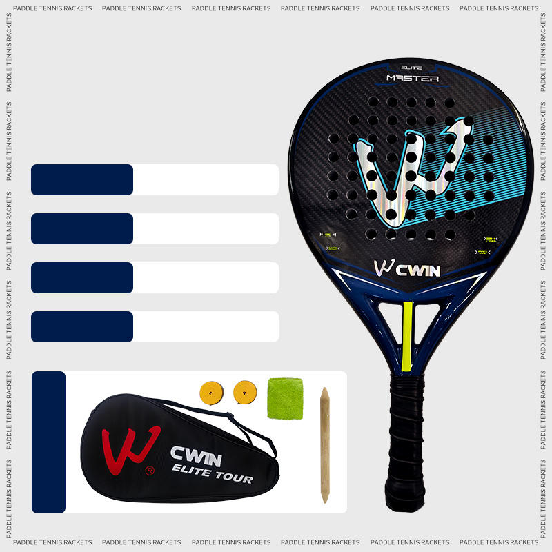 Camewin 3k Carbon Fiber Padel Racket Tennis Carbon Fiber Soft EVA Face Tennis Paddle Racquet Racket with Padle Bag Cover