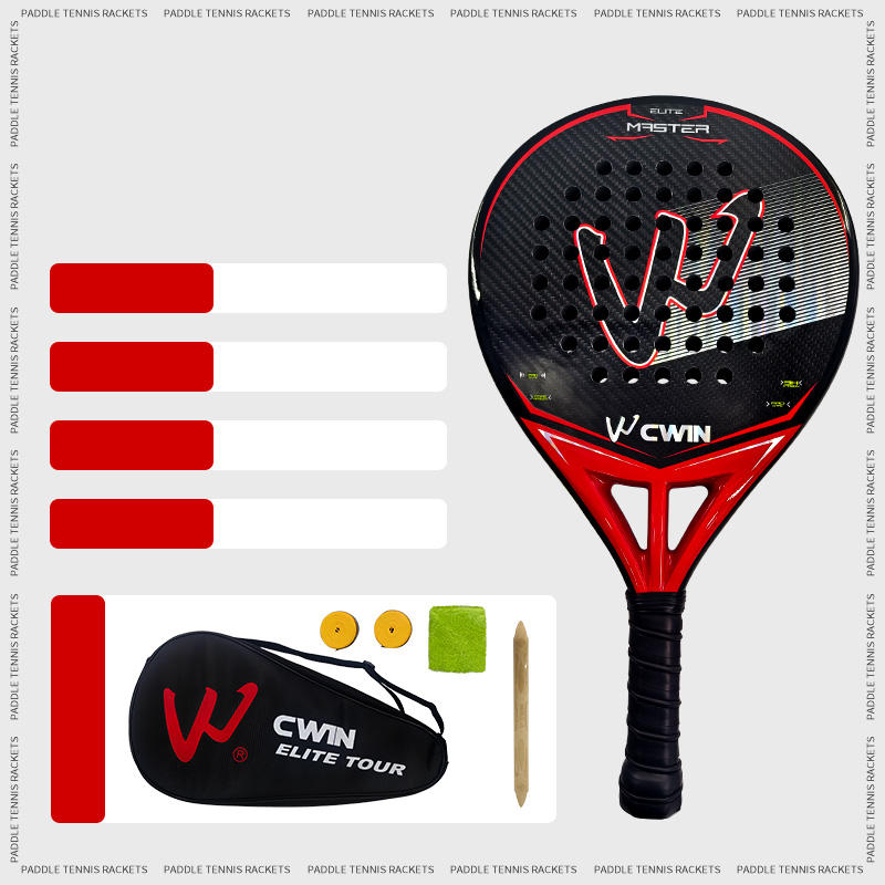 Camewin 3k Carbon Fiber Padel Racket Tennis Carbon Fiber Soft EVA Face Tennis Paddle Racquet Racket with Padle Bag Cover