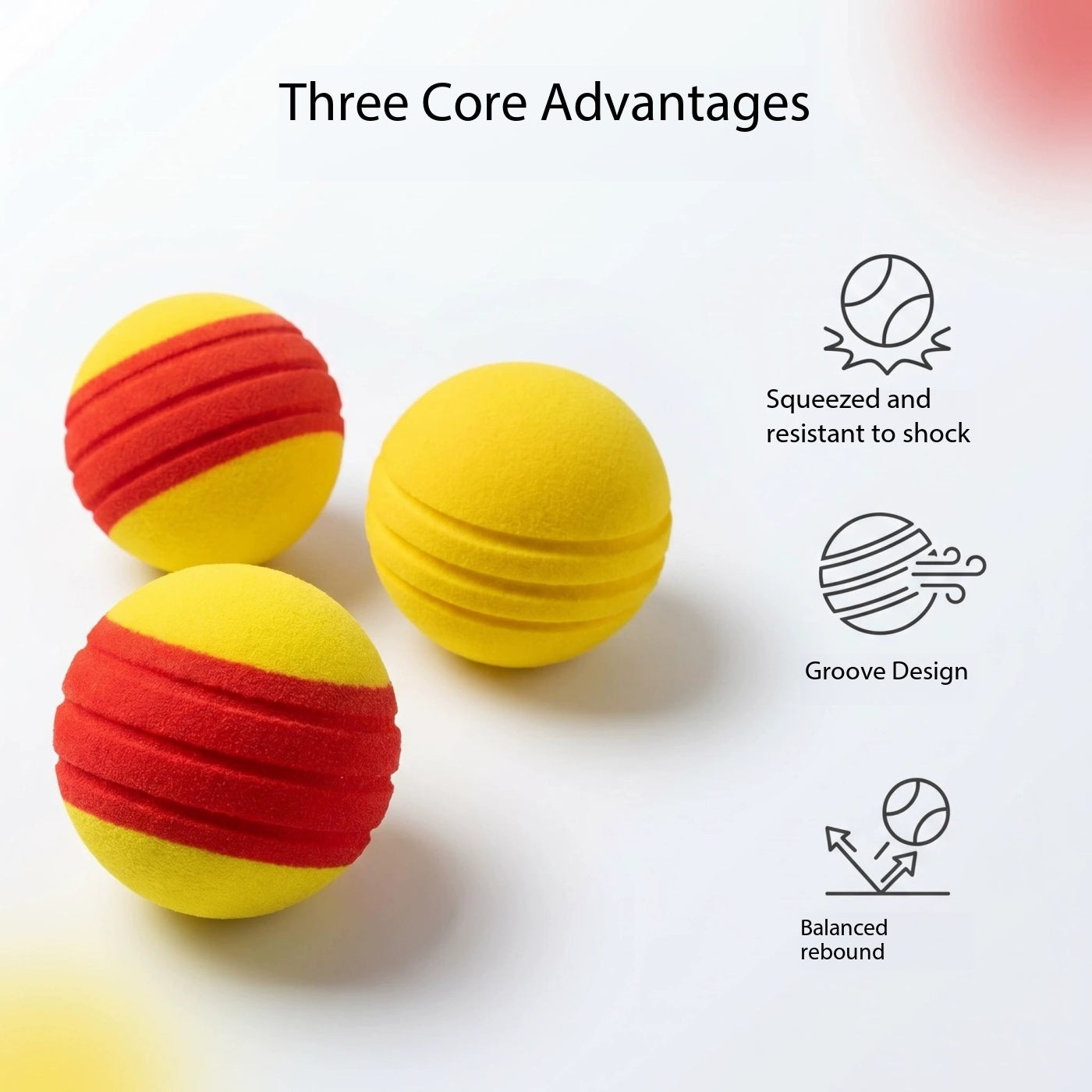 Typti Ball PU Foam Peak Ball 89mm Indoor Low Noise High-Elastic Training Ball Typti Ball Sponge Ball Wholesale