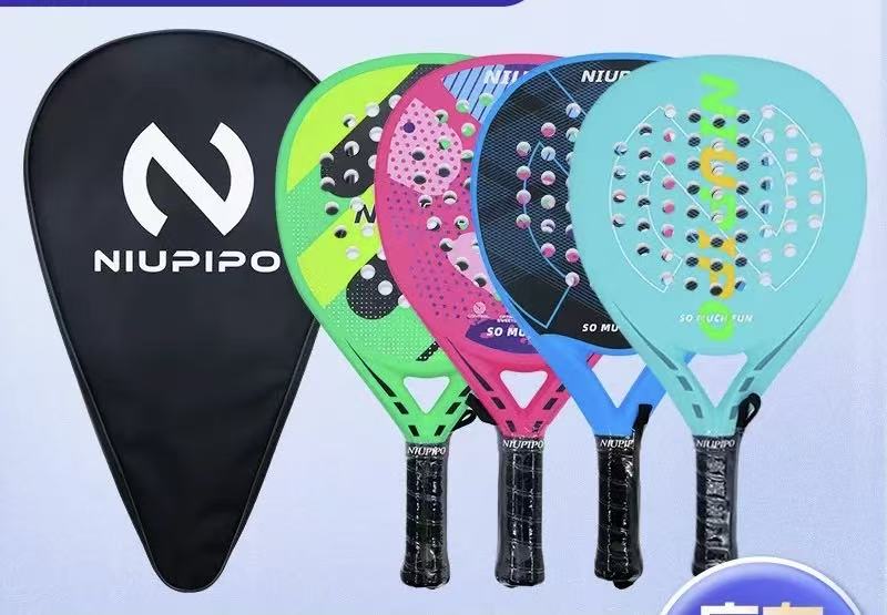 Best-Selling Round Padel Racket  Full Carbon Fiber Surface for Power & Control, OEM/ODM Factory Available, Same-day Shipping, Bulk Discounts. High-end Carbon Fiber 3K/12K/18K Padel Rackets