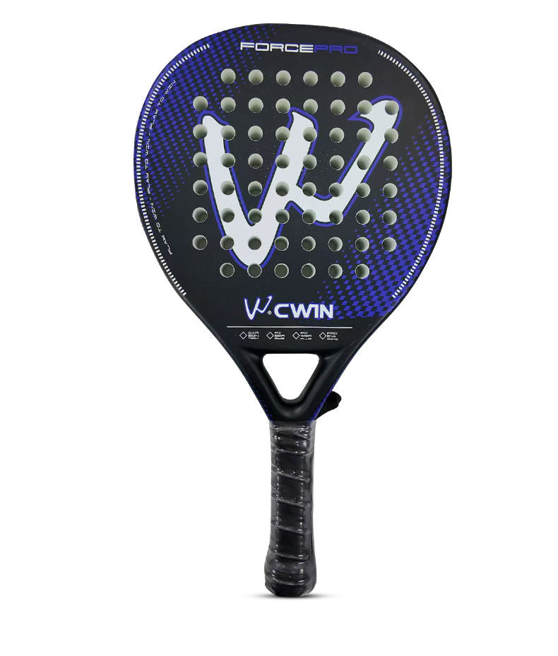 Camewin Carbon Fiber Paddle Racket Round Shape Gor Beginners Red and Blue Padel Rackets With Bag
