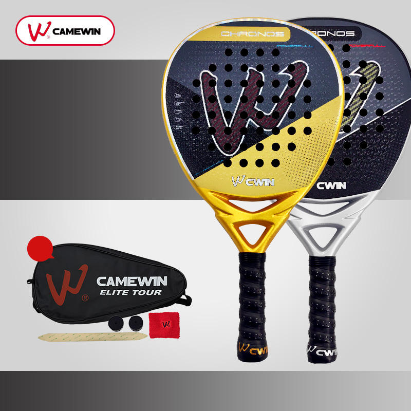 Camewin 5026 EVA Elastic Memory Foam Core Tennis Racket Carbon Fiber Padel Racket Set