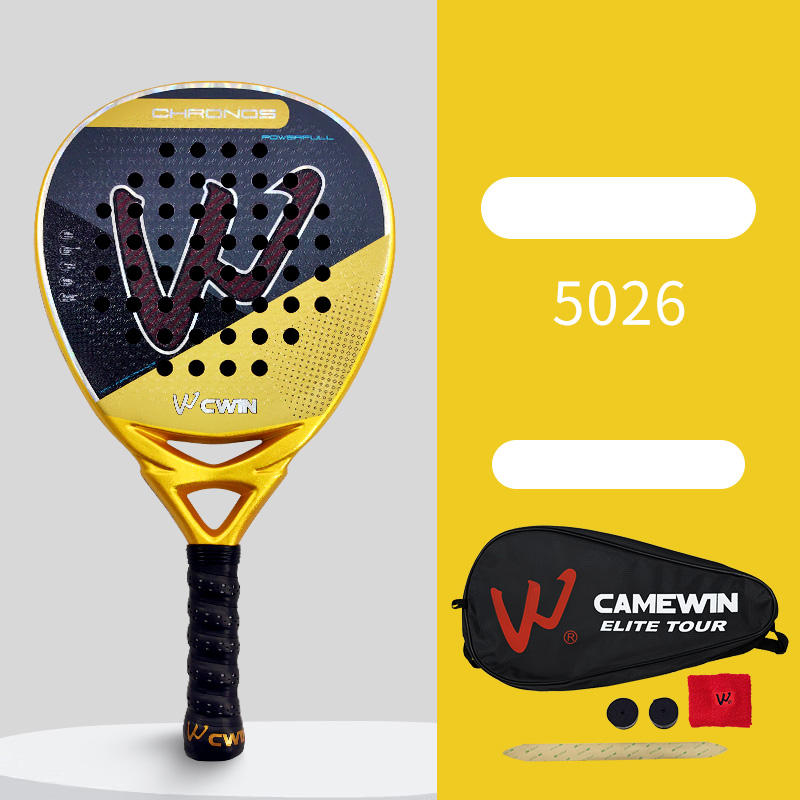 Camewin 5026 EVA Elastic Memory Foam Core Tennis Racket Carbon Fiber Padel Racket Set