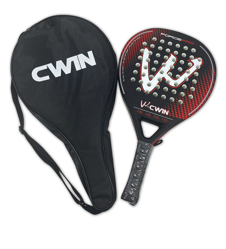 Camewin Carbon Fiber Paddle Racket Round Shape Gor Beginners Red and Blue Padel Rackets With Bag
