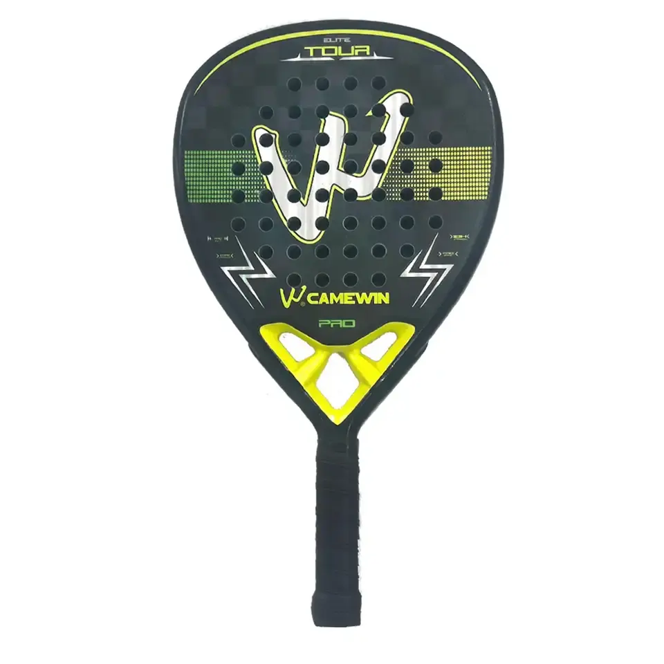 Camewin 18k Carbon Teardrop Carbon Paddle Eva Foam Padel Tennis Racket