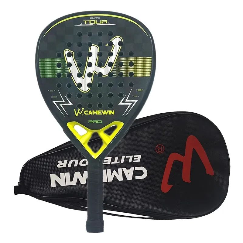 Camewin 18k Carbon Teardrop Carbon Paddle Eva Foam Padel Tennis Racket
