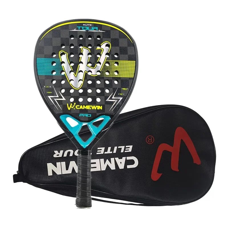 Camewin 18k Carbon Teardrop Carbon Paddle Eva Foam Padel Tennis Racket