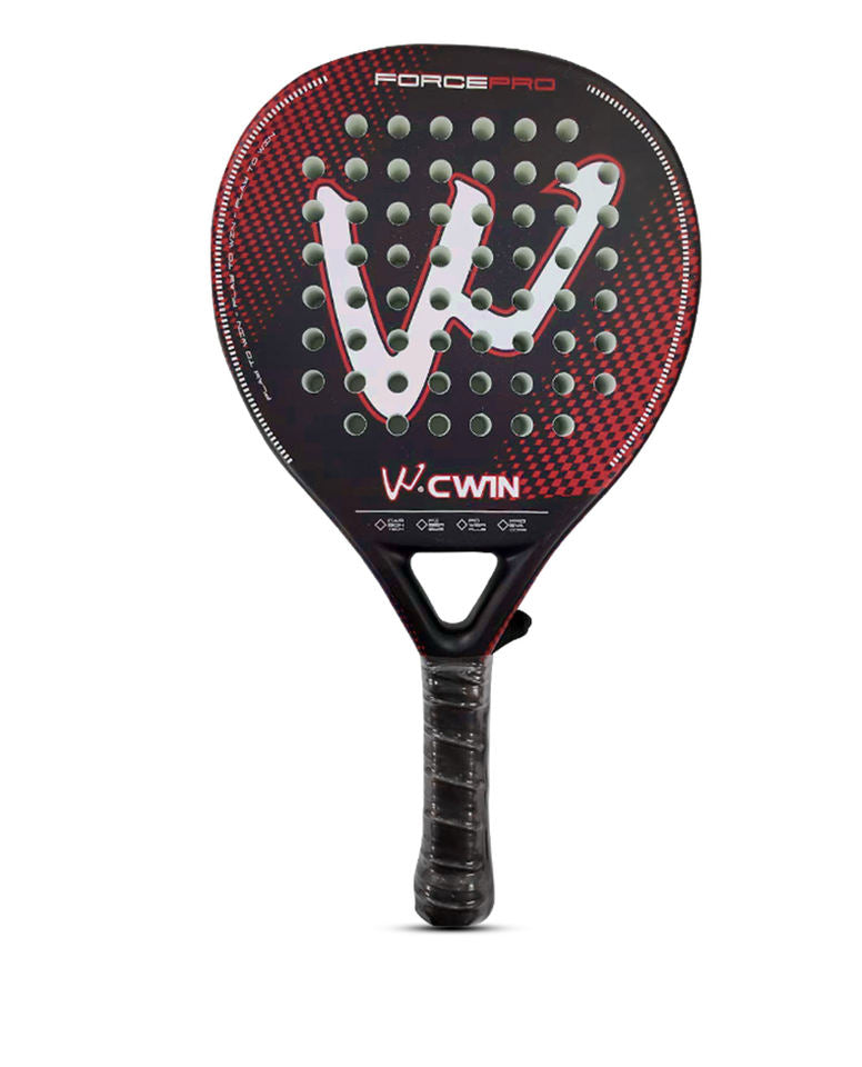 Camewin Carbon Fiber Paddle Racket Round Shape Gor Beginners Red and Blue Padel Rackets With Bag