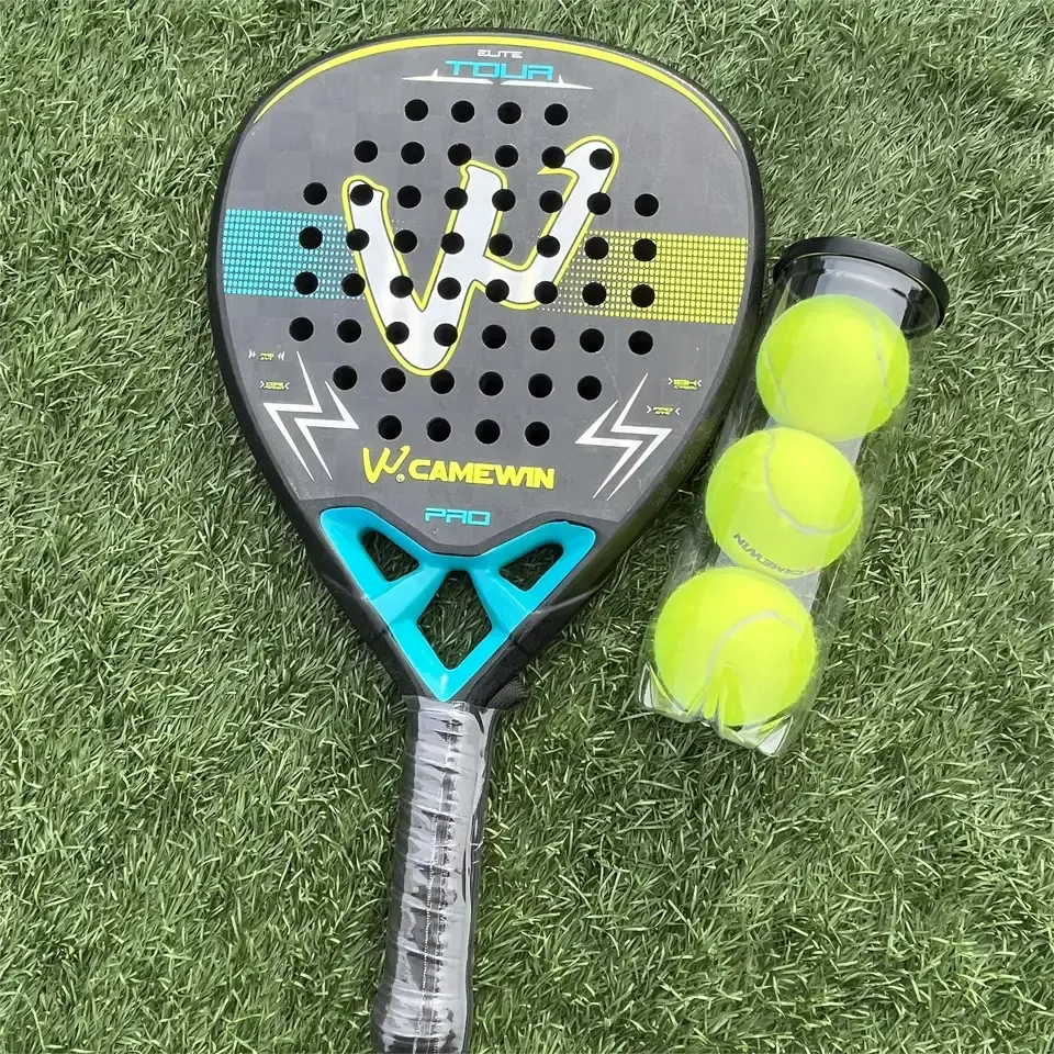 Camewin 18k Carbon Teardrop Carbon Paddle Eva Foam Padel Tennis Racket