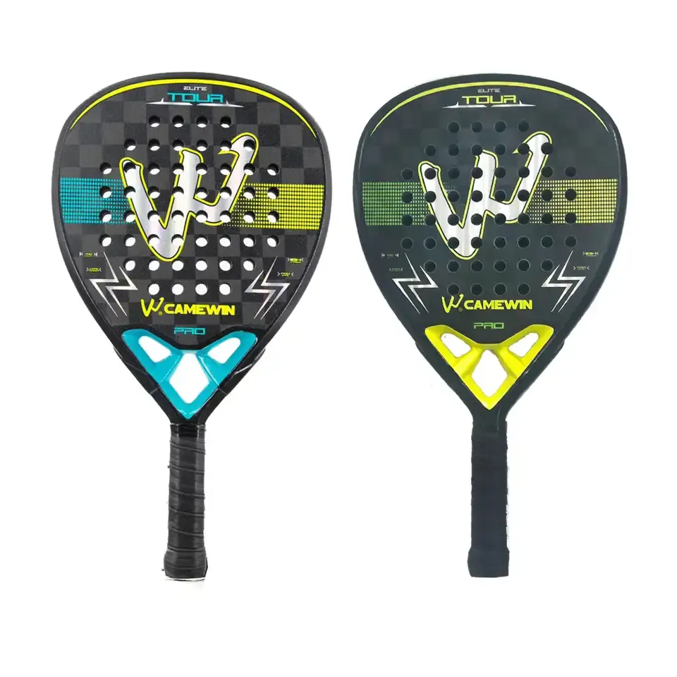 Camewin 18k Carbon Teardrop Carbon Paddle Eva Foam Padel Tennis Racket