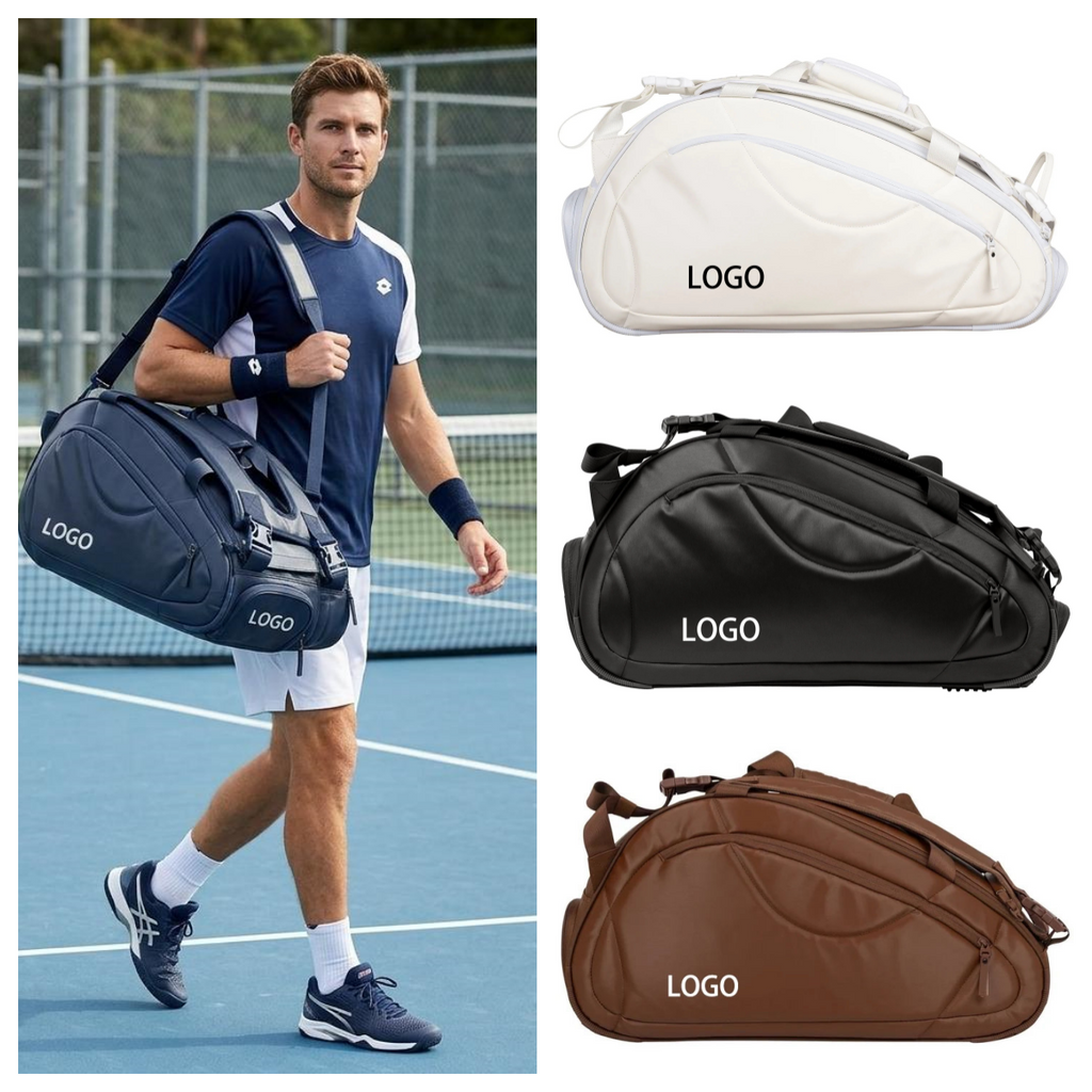 Pro Series Padel Racket Bag Professional Large Capacity Padel Racket Bag PU Lether Water Proof From Factory Custom LOGO