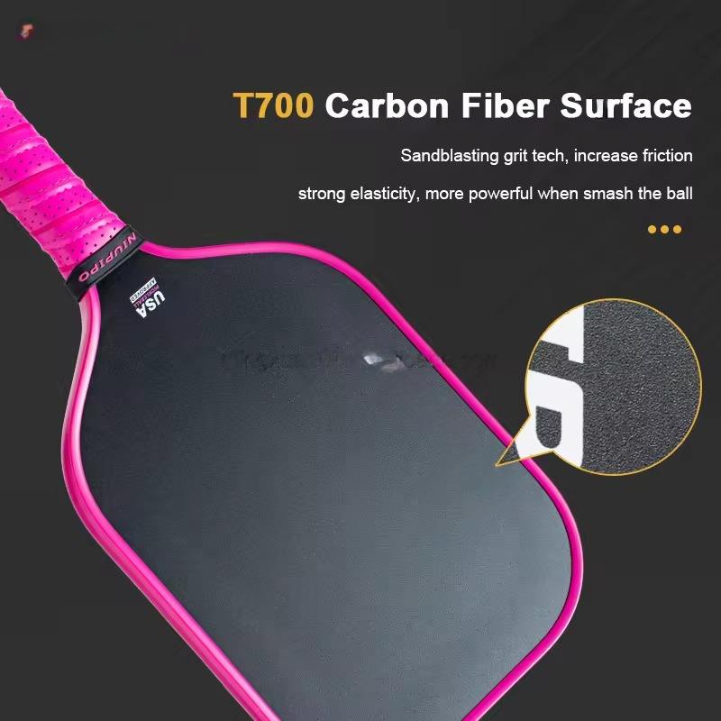 Niupipo T700 Carbon Fiber Sandblasted Surface Pickleball Paddle, Easy to Control, Heat-formed Women's Pickleball Paddle