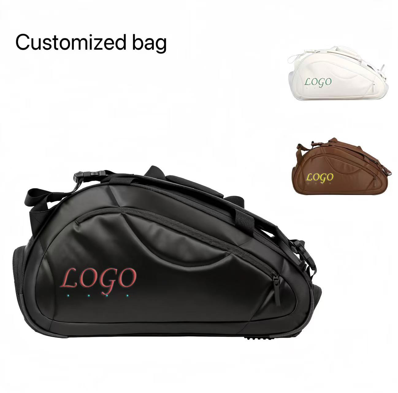 New Arrival Custom Logo TennisPadel Bags Luxury Open Series Durable Material Lther Large Capacity