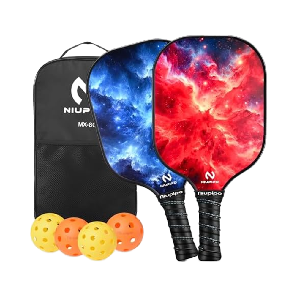 Pickleball Paddles Set of 2/4, Lightweight Durable Carbon Fiber Surface with Polypropylene Honeycomb Core Textured Carbon Fiber PP Honeycomb Core Pickleball Paddle Pickle Ball Paddles Thermoforming High Quality Custom Factory Pickleball Paddle